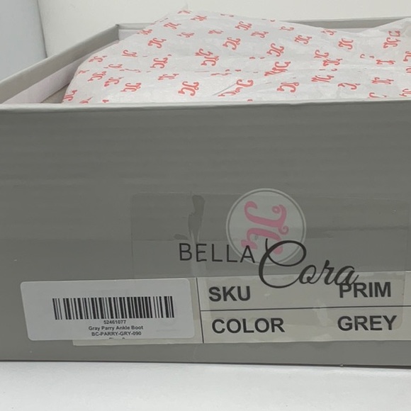 NIB women’s Bella Cara Gray ankle boots, size 9 - Picture 7 of 7